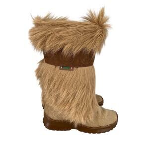 Pajar Goat Fur Italy Boots Leather Trim Southwestern Aspen Size 36 EUC